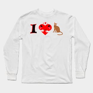 I heart my Cute Cat Long Sleeve T-Shirt